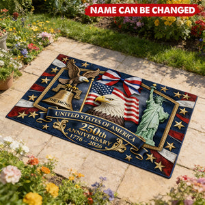 USA 250th Anniversary - Personalized Patriot Doormat