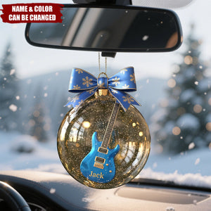 Guitar Dreams Keepsake Car Ornament Personalized Gift