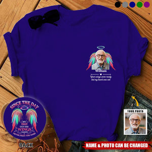 Custom Photo I'm Right Here, In Your Heart - Memorial Personalized Back And Front Printed Unisex T-shirt