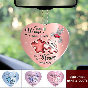 A Piece of My Heart Lives In Heaven - Personalized Memorial Acrylic Ornament