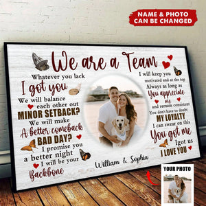 We Are A Team - Anniversary Gifts - Personalized Poster Prints