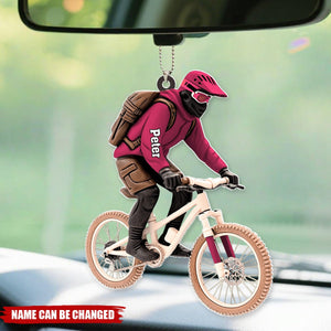 Personalized Racing Bicycle Shaped Acrylic Ornament