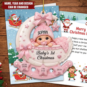 A Little Miracle’s First Holiday - Personalized Acrylic Ornament