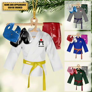 Karate Uniform-Personalized Acrylic Ornament- Karate Gifts- Gift For Christmas