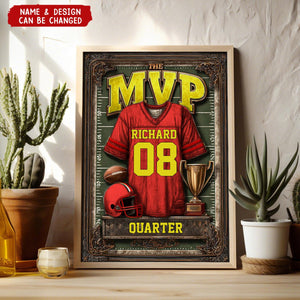 Gift For Football Son/ Daughter - Personalized Football Poster