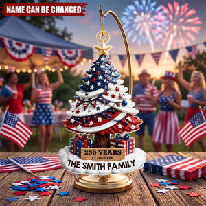 Patriotic Holiday - Personalized Acrylic Custom Shape Ornament
