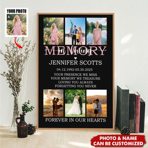 Loving You Always Forgetting You Never - Personalized Poster, Memorial Gift, Sympathy Gift