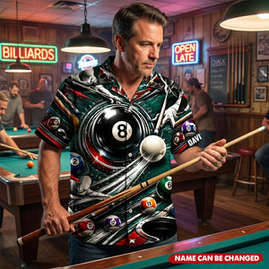 Billiards- Personalized Hawaiian Shirt, Gifts For Billiards Lovers