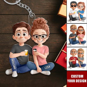Our Love Is The Adventure That Makes Life Extraordinary - Couple Personalized Keychain - Gift For Husband Wife, Anniversary
