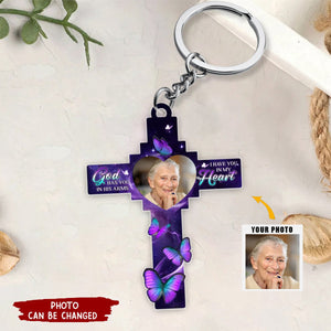 Custom Photo You Will Always Hold A Special Place In My Heart - Memorial Personalized Keychain