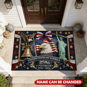 USA 250th Anniversary - Personalized Patriot Doormat