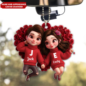 Personalized Gift For Couple Together Since Cartoon Style Acrylic Ornament