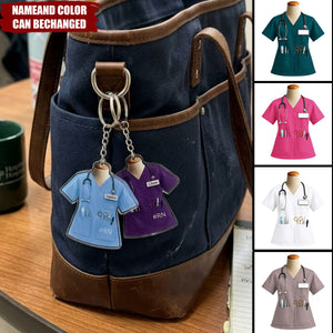 Custom Shaped Acrylic Keychain - Personalized Birthday Gifts For Nurse - Care Is My Calling