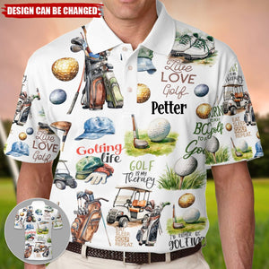 Live Love Golf - Personalized Golf Polo Shirt