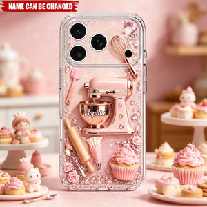Baking Is My Superpower, Personalized Clear Phone Case, Gift For Bakers