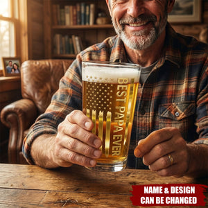 Best Dad Ever - Personalized Beer Glass