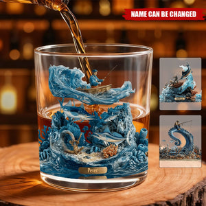 Everything Will Kill You so Choose Something Fun - Personalized Fishing Whiskey Glass