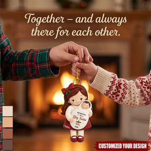 Promoted To Big Sibling Christmas Theme - Personalized Acrylic Ornament - New Big Brother/Sister Gift