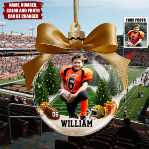 Football Season Is Coming - Personalized Christmas Acrylic Ornament