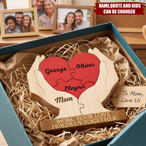 Your Arms Forever Open Your Hugs That Hold Us Tight - Personalized Family Wooden Puzzle