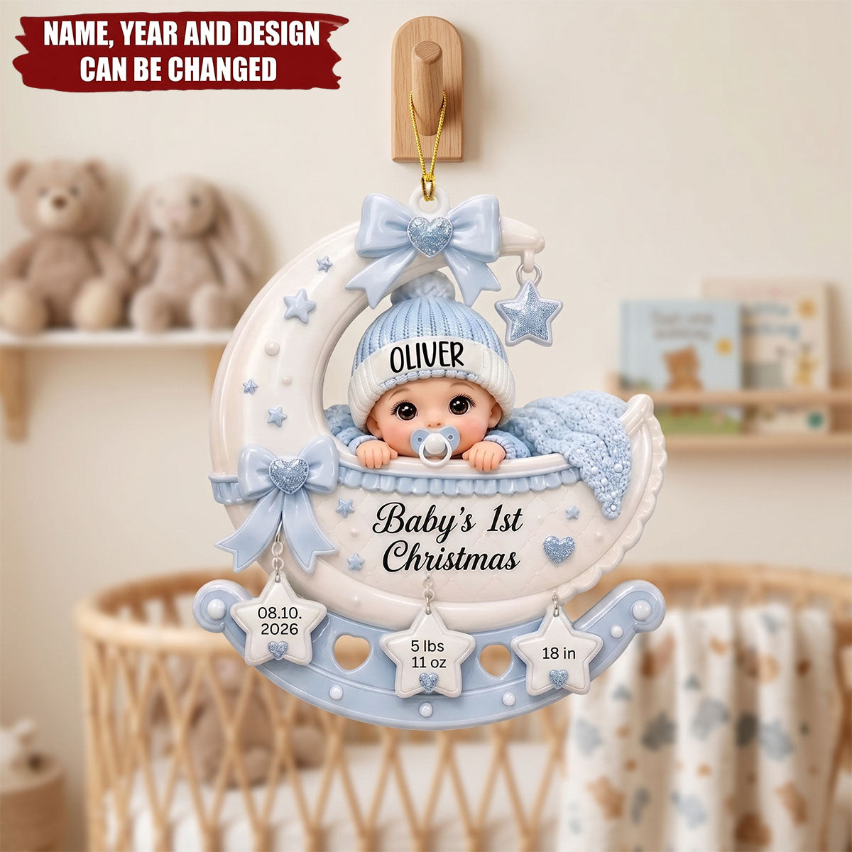 A Little Miracle’s First Holiday - Personalized Acrylic Ornament