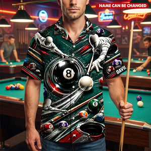 Billiards- Personalized Hawaiian Shirt, Gifts For Billiards Lovers