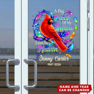 Cardinal Forever Loved My Guardian Angel - Personalized Decal