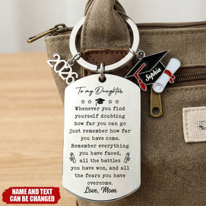 Shine On, Graduate - Personalized Graduation Keychain