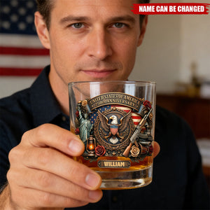 250th Anniversary USA Round Glass - Personalized Gifts For Patriots