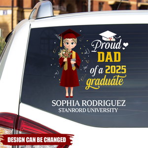 Proud Dad Of A Graduate - Personalized Sticker