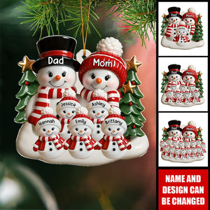 Create A Heartwarming Family Christmas - Personalized Acrylic Flat Ornament