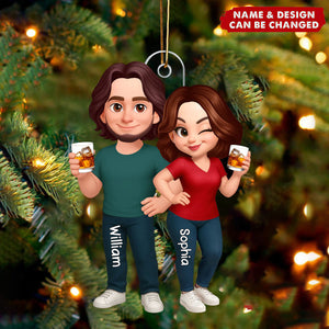 King And Queen Couple Personalized Acrylic Ornament