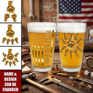 Best Dad Ever - Personalized Beer Glass