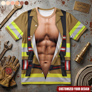 Firefighter Charm - Personalized All-Over-Print T-Shirt