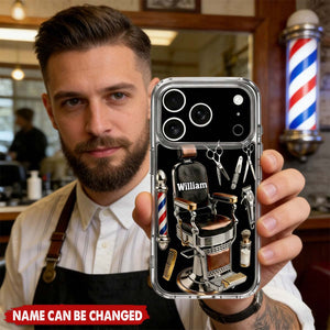 Master Barber Personalized Clear Phone Case, Gift For Hair Stylists