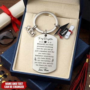 Shine On, Graduate - Personalized Graduation Keychain
