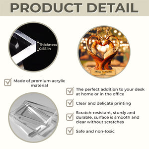 Deer Couple Acrylic Plaque - Personalized Anniversary Gifts For Couple