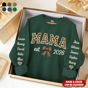 Mom Heart Full Of Love, Custom Sweatshirt With Design On Sleeve