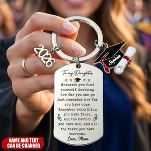 Shine On, Graduate - Personalized Graduation Keychain