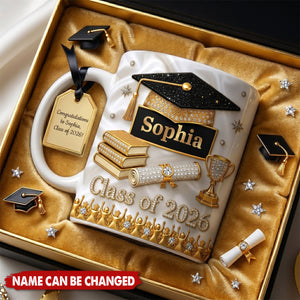 Custom Name Graduation Coffee Mug - Personalized Graduation Gifts For Him, Her