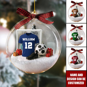 Soccer Player Uniform - Personalized Snow Globe Ornament, Gift For Soccer Lovers