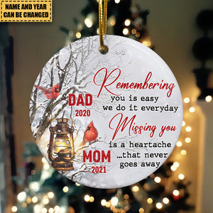 Personalized Memorial Gifts, Christmas Ceramic Ornament