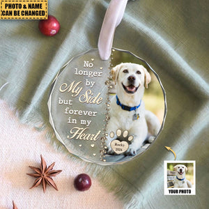 No Longer By Our Side - Personalized Glass Ornament