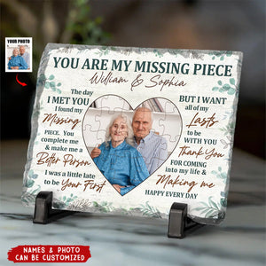 I Want All Of My Lasts To Be With You - Couple Personalized Rectangle Shaped Stone With Stand