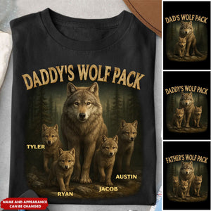 Papa’s Wolf Pack - Personalized Shirt- Father's Day, Gift For Dad, Grandpa