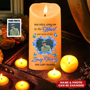 Custom Photo Memories LED Candle - Personalized Flameless LED Candle - Christmas Gift, Sympathy Gift For Family Members
