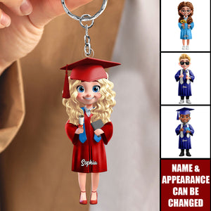 Graduation A Sweet Ending To A New Beginning - Personalized Acrylic keychain
