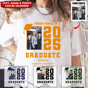Custom Photo Proud Family Graduation- Personalized Family Shirt - Gift For Graduation