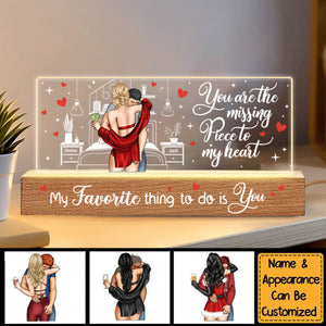 Personalized My Favorite Thing To Do Is You Acrylic Night Light