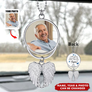 I Will Carry You With Me - Personalized Angel Wings Ornament